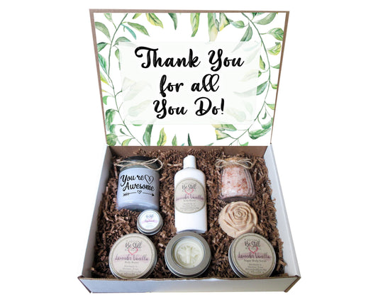 Thank You Gift Box | Self Care Gift Box | Custom Gift Box | Personalized Care Package | Thanks, Appreciation- Friend, Client, Employee
