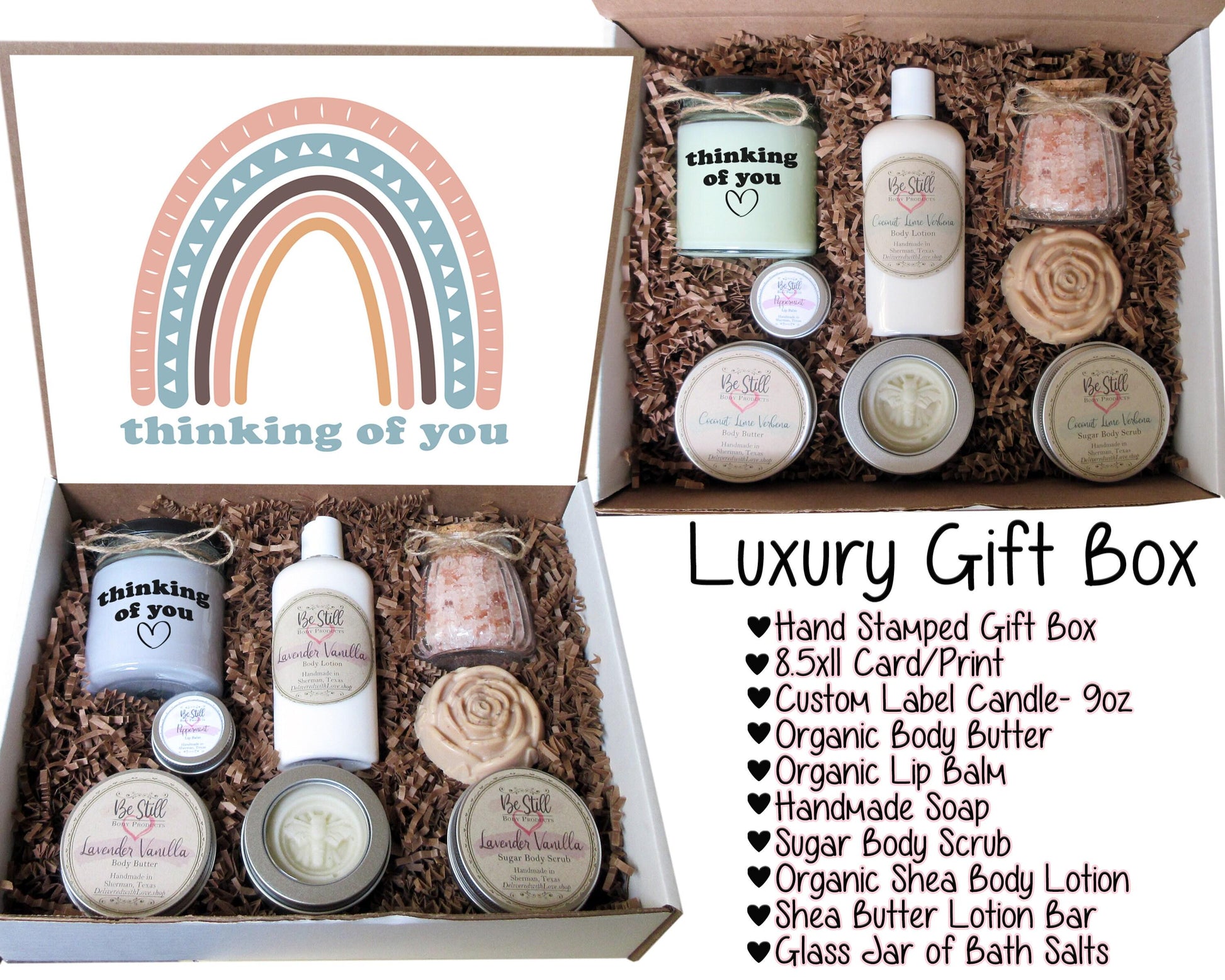 Thinking of You Care Package | Boho Gift Box| Self Care Gift Box | College Care Package | Miss You, Get Well, Sympathy, Injury, Surgery