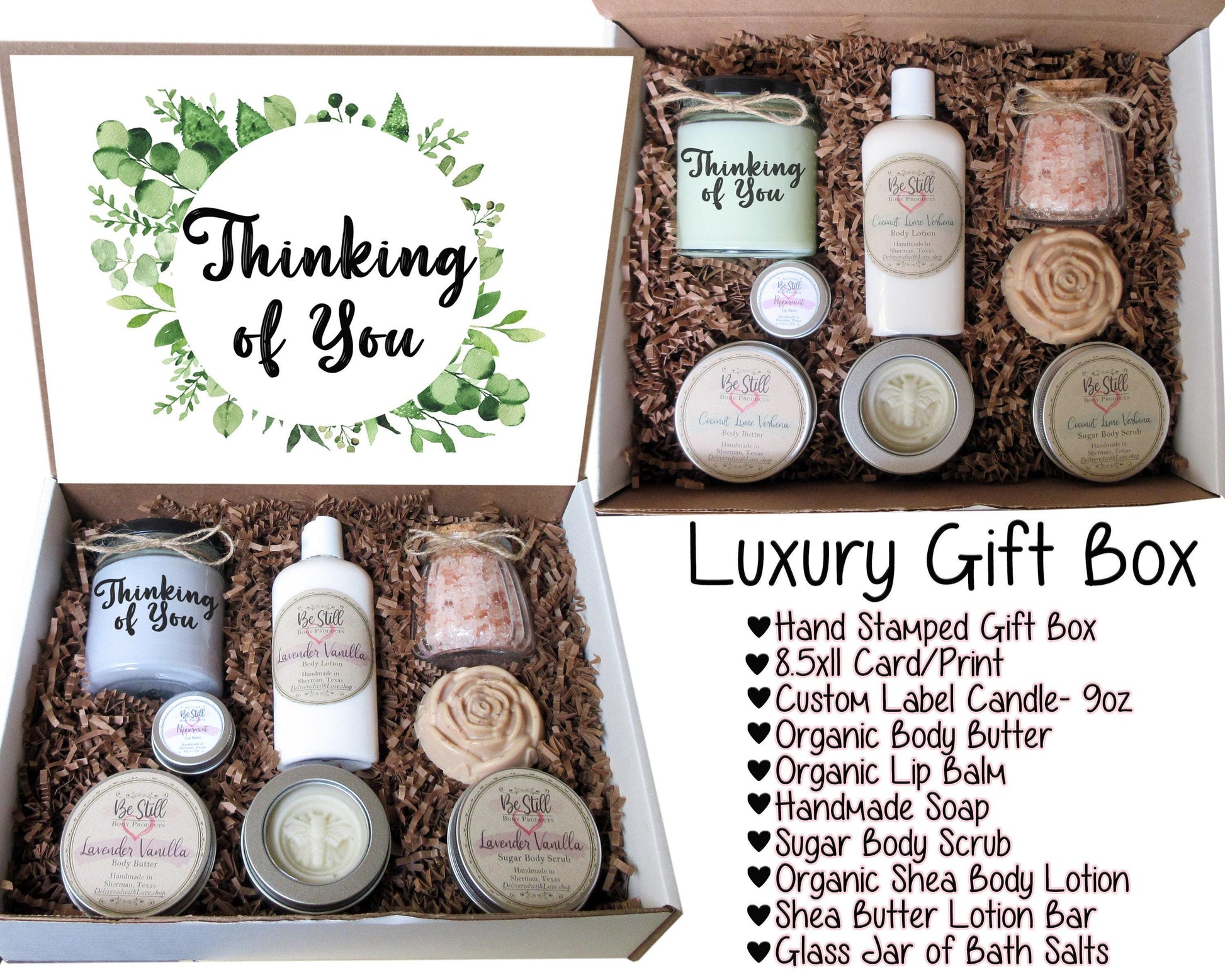 Thinking of You Gift Box | Care Package for Her | Self Care Gift Box | Encouragement, Get Well, Sympathy, Injury, Surgery, Breakup