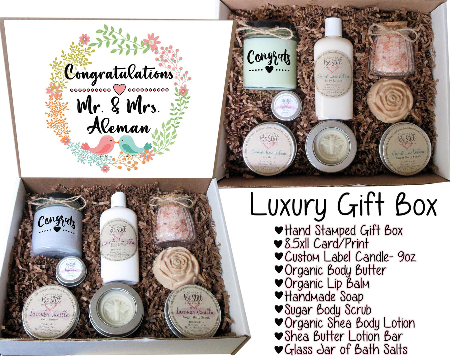 Wedding Gift Box | Bride Gift Box | Personalized Gifts | Self Care Gift Box | Care Package For Her | Engagement, Bridal Shower, Wedding