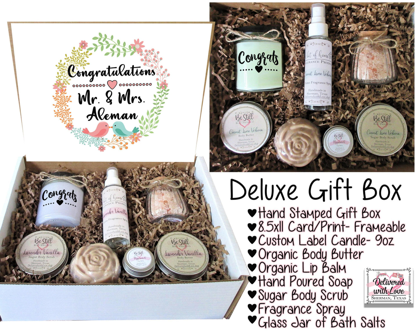 Wedding Gift Box | Bride Gift Box | Personalized Gifts | Self Care Gift Box | Care Package For Her | Engagement, Bridal Shower, Wedding