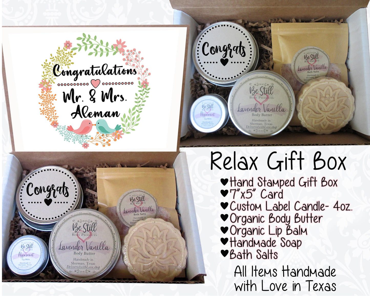 Wedding Gift Box | Bride Gift Box | Personalized Gifts | Self Care Gift Box | Care Package For Her | Engagement, Bridal Shower, Wedding