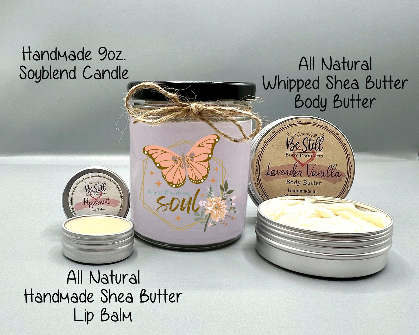 Well With My Soul Christian Gift Box-  Christian Candle, T-Shirt, Tumbler, Spa Items | Care Package for Her