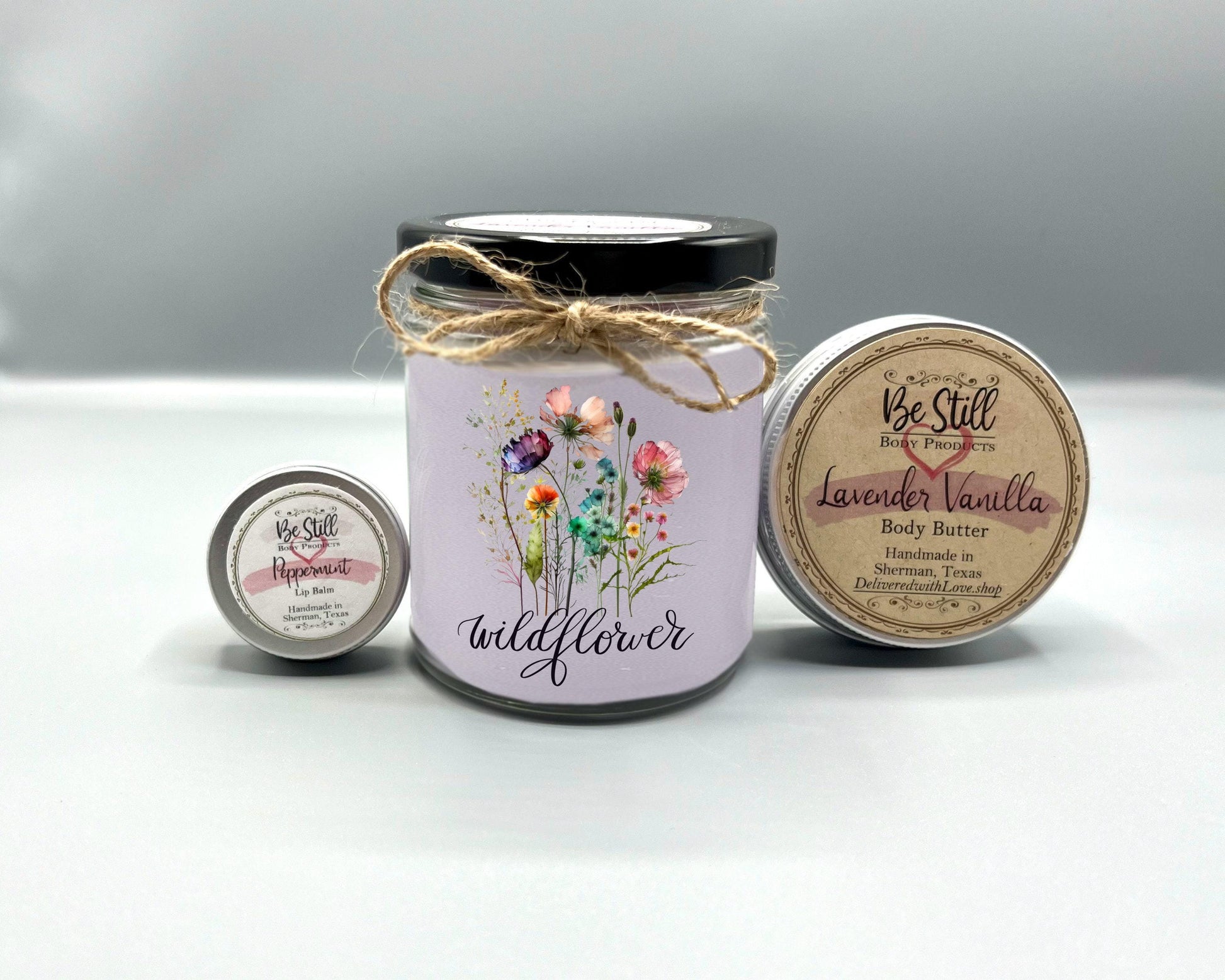 Wildflower T-Shirt Gift Box with Custom Candle, T-Shirt, Tumbler and Spa Items - Handmade Gift - Perfect for You or as a Thoughtful Present