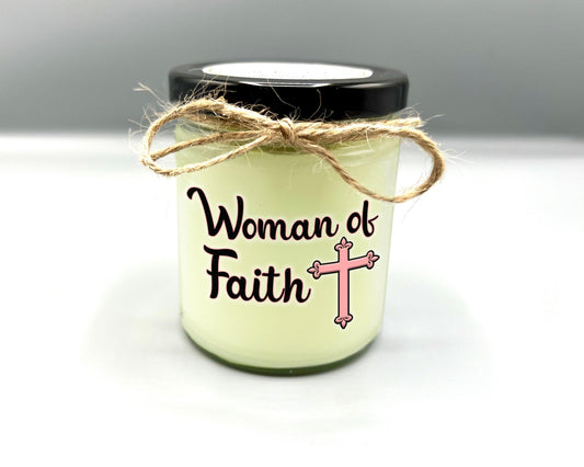 Woman of Faith Candle | BIBLE VERSE Candle | Christian Gift | Scripture Candle | Christian Home Decor
