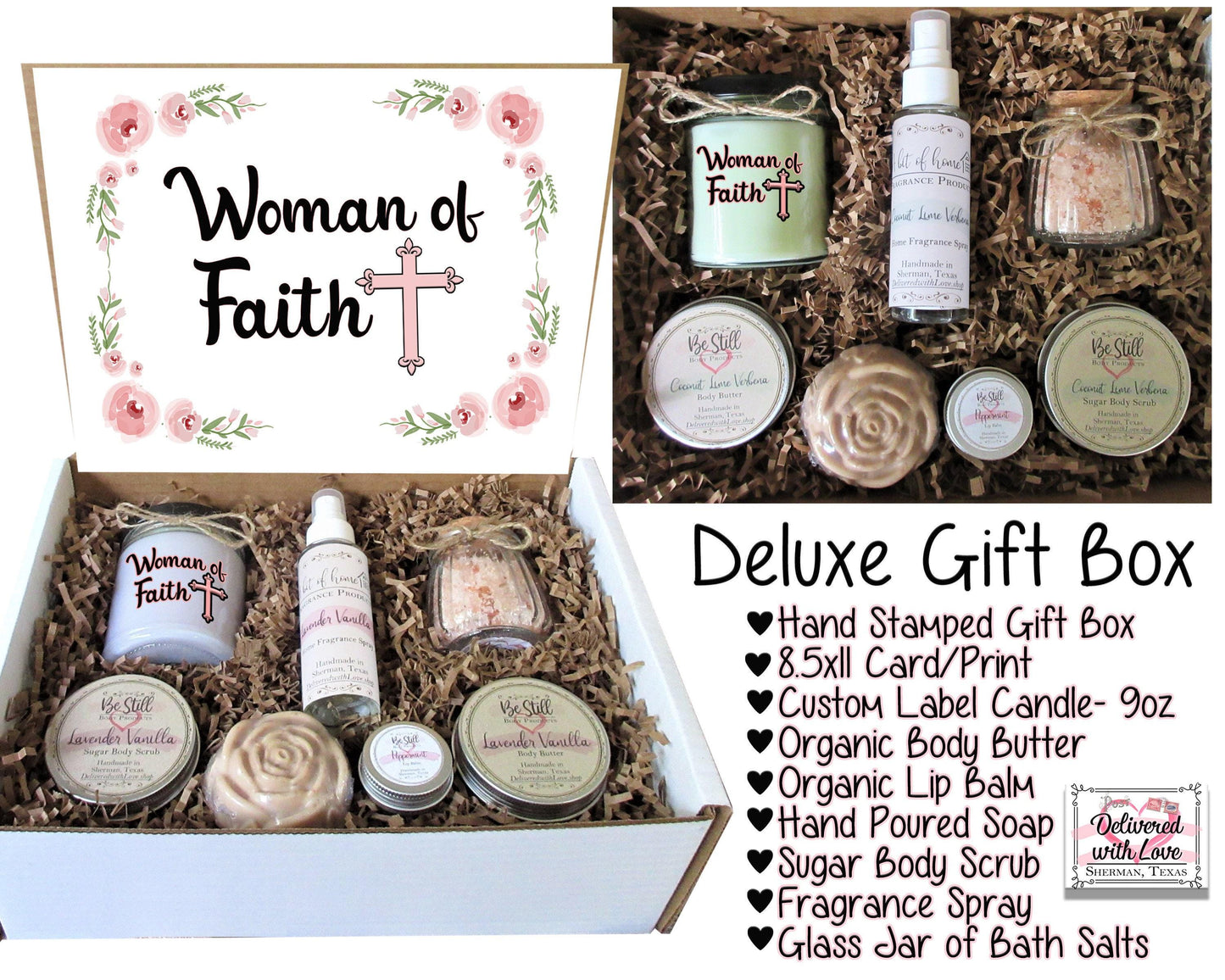 Woman of Faith | Personalized Gift Box | Christian Gifts | Self Care Gift Box | Christian Birthday Gift | Christian Gift for Women