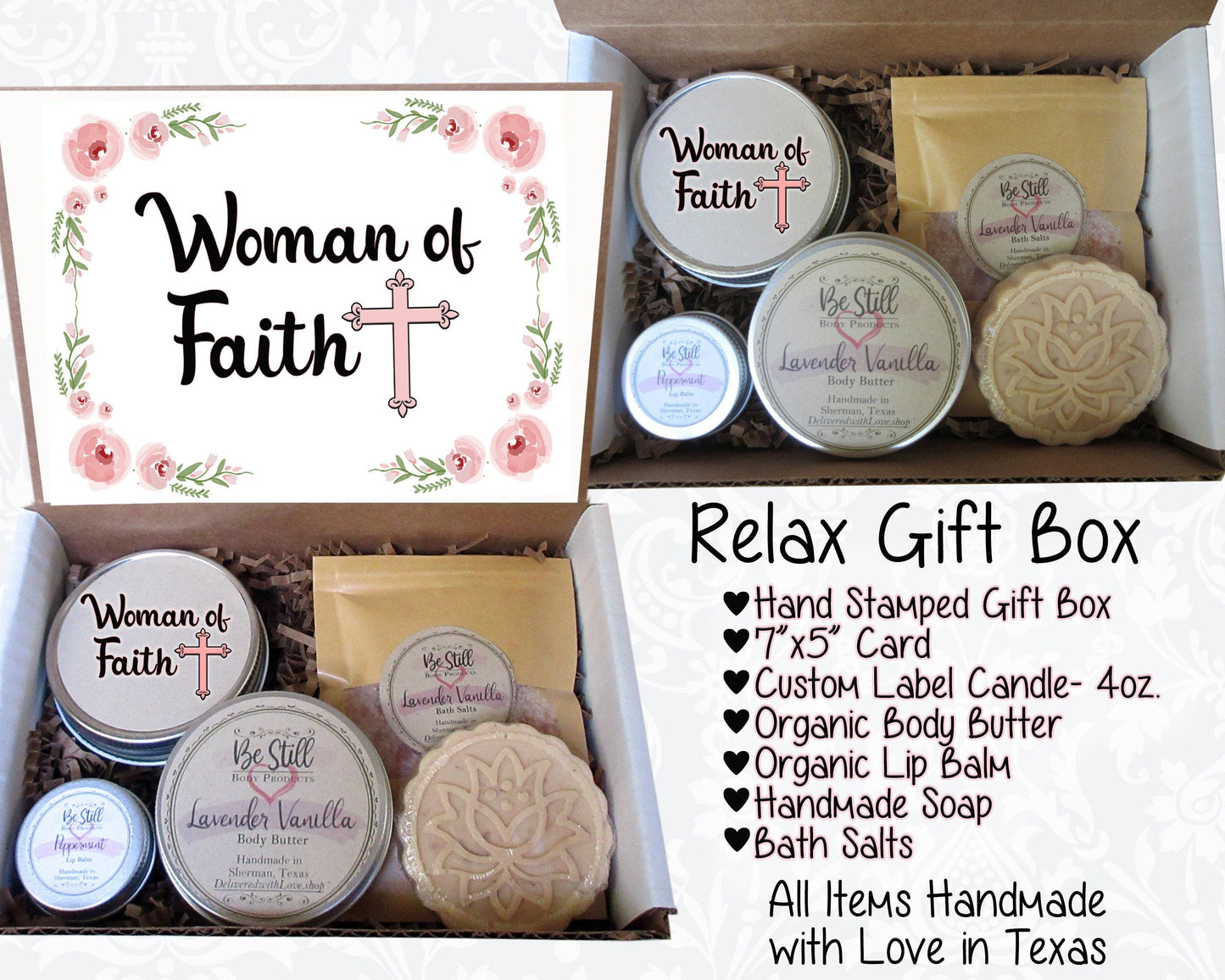 Woman of Faith | Personalized Gift Box | Christian Gifts | Self Care Gift Box | Christian Birthday Gift | Christian Gift for Women
