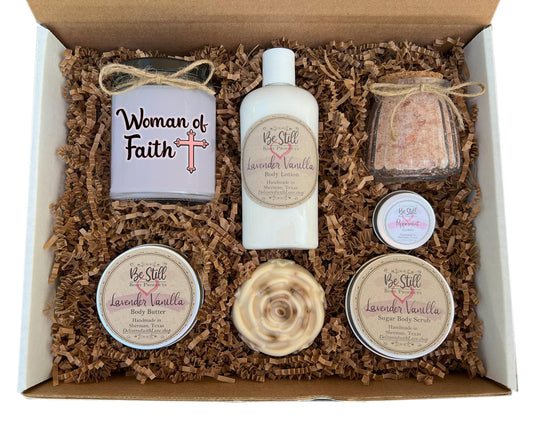Woman of Faith Spa Box | For You or a Gift | Christian Gift Box | Handmade, Natural Products