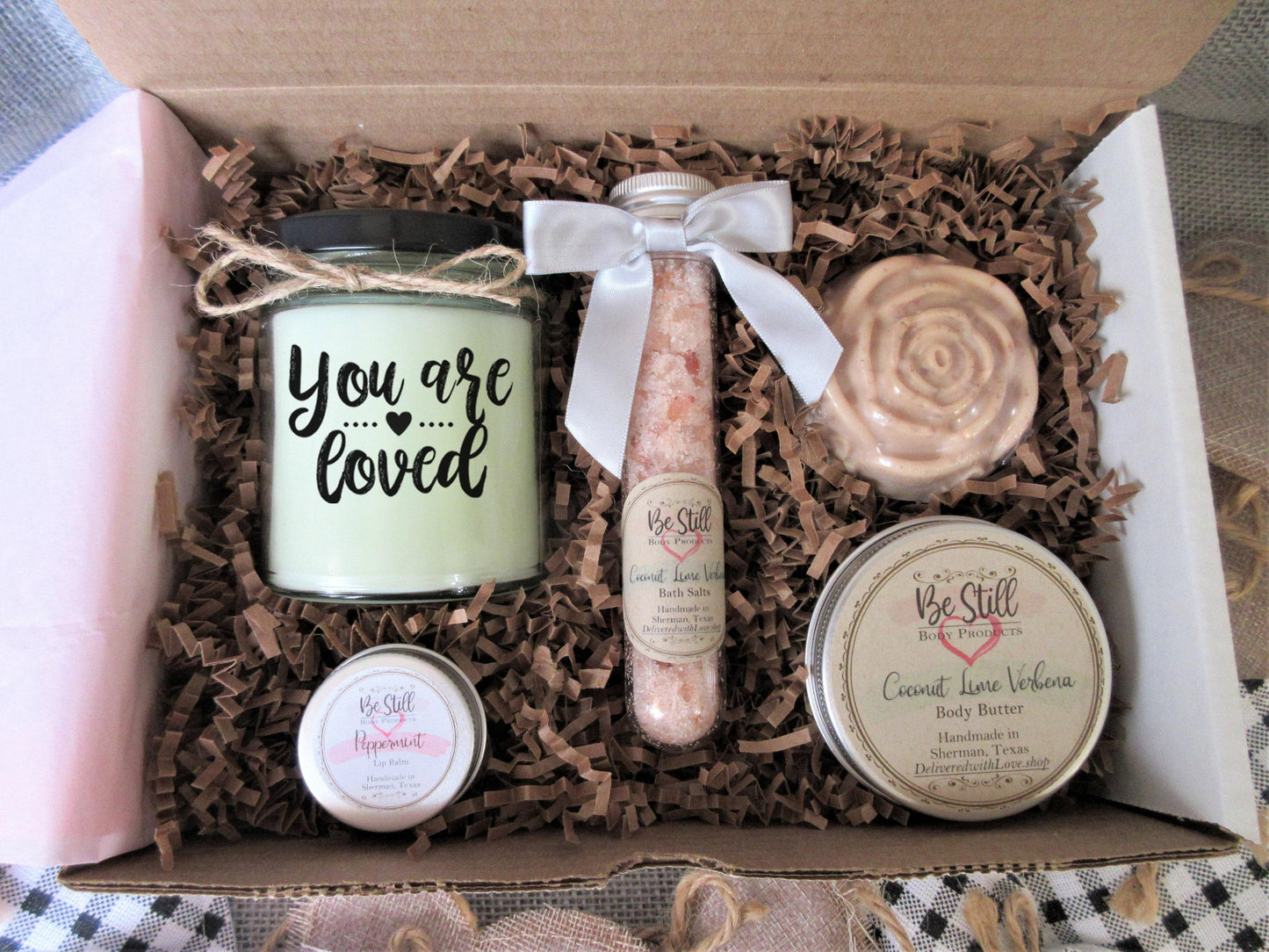 You Are Loved Gift Box | Care Package | Self Care Gift Box | Spa Gift Box |  Love You Gift for Birthday, Get Well, Encouragement, Sympathy