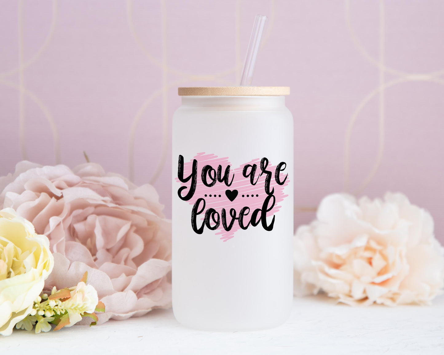 You Are Loved Gift Box, T-Shirt, Candle, Glass Can, Handmade Spa Items, Care Package for Her, Gift for Her