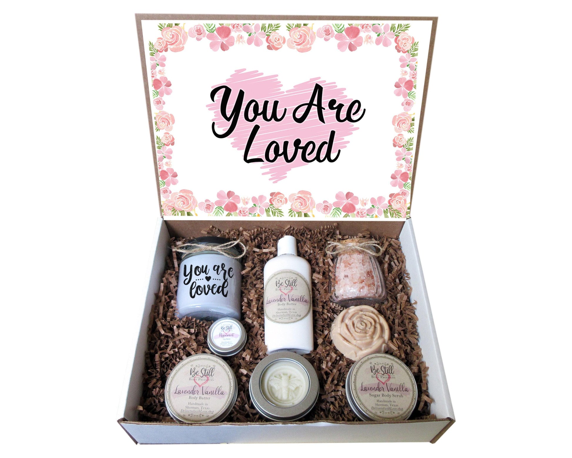 You Are Loved | Spa Gift Box | Self Care Gift Box | Care Package for Her| Gift Box for Friend, Daughter, Granddaughter, Niece, Girlfriend