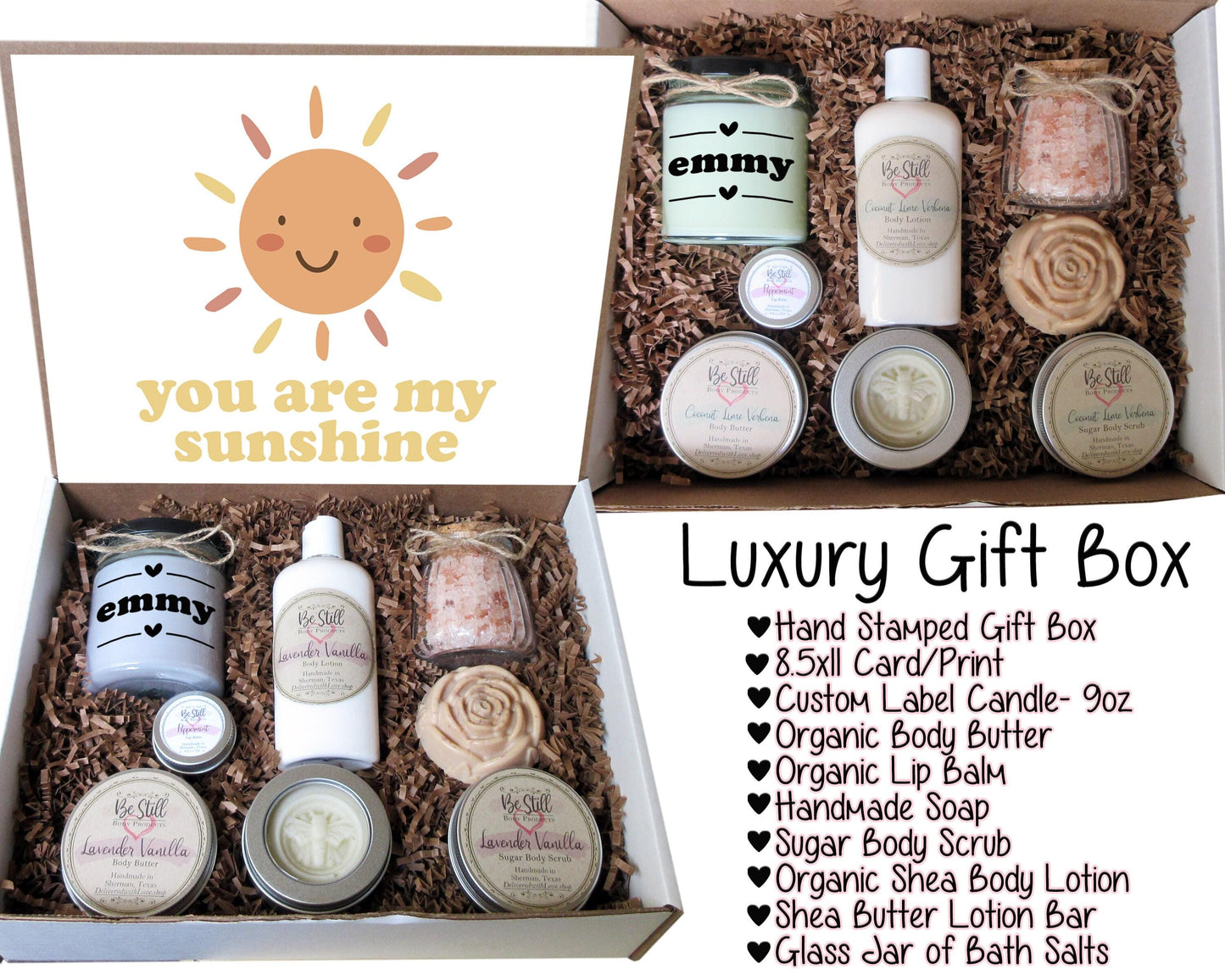 You Are My Sunshine Gift | Boho Gift Box | Self Care Gift Box | Care Package | Gift for Birthday, Miss You, Encouragement | Daughter, Niece