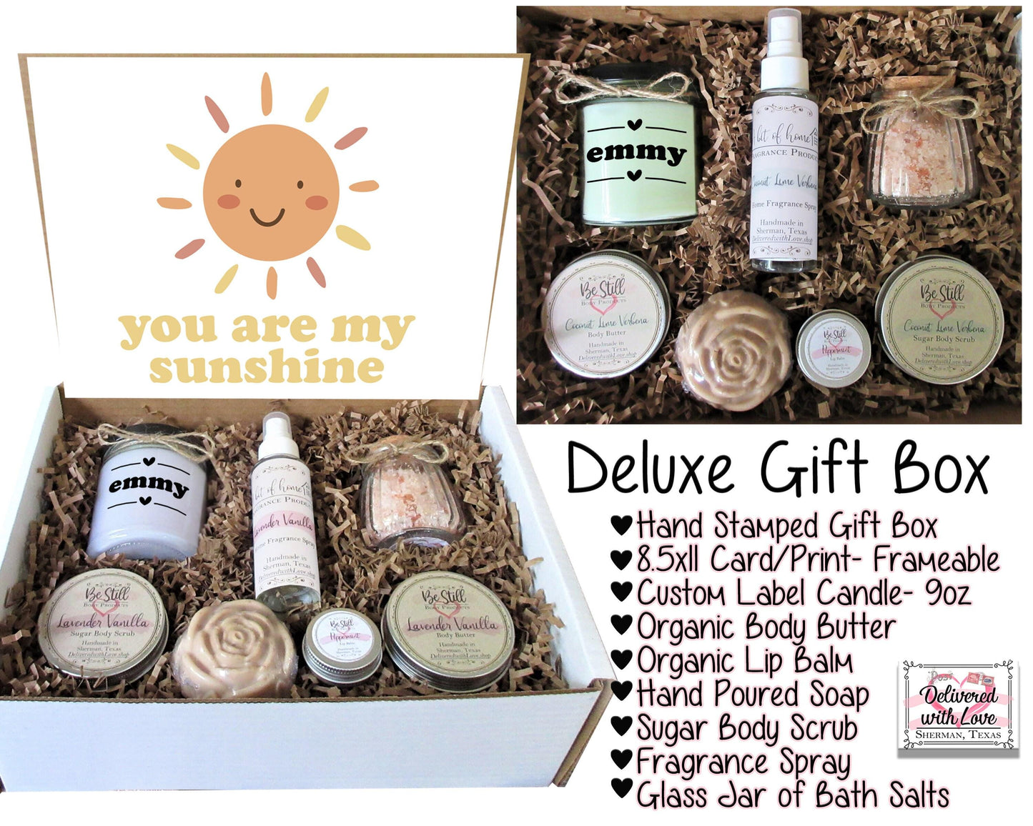 You Are My Sunshine Gift | Boho Gift Box | Self Care Gift Box | Care Package | Gift for Birthday, Miss You, Encouragement | Daughter, Niece
