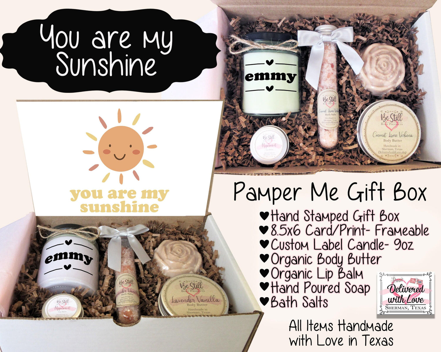 You Are My Sunshine Gift | Boho Gift Box | Self Care Gift Box | Care Package | Gift for Birthday, Miss You, Encouragement | Daughter, Niece