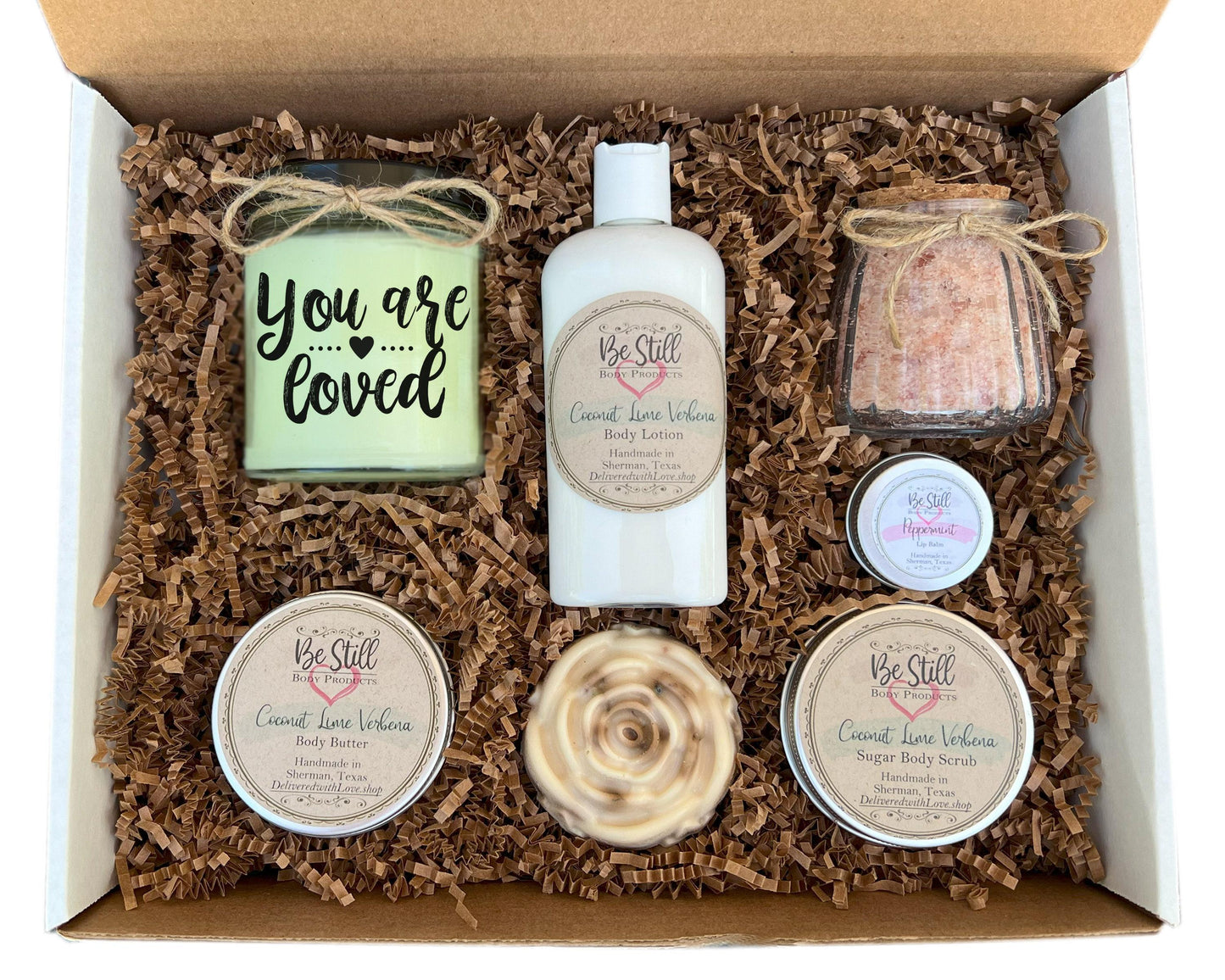 You are Loved Spa Box | For You or a Gift | Custom Gift Box | Self Care Gift Box | Care Package for Her | Handmade, Natural Products
