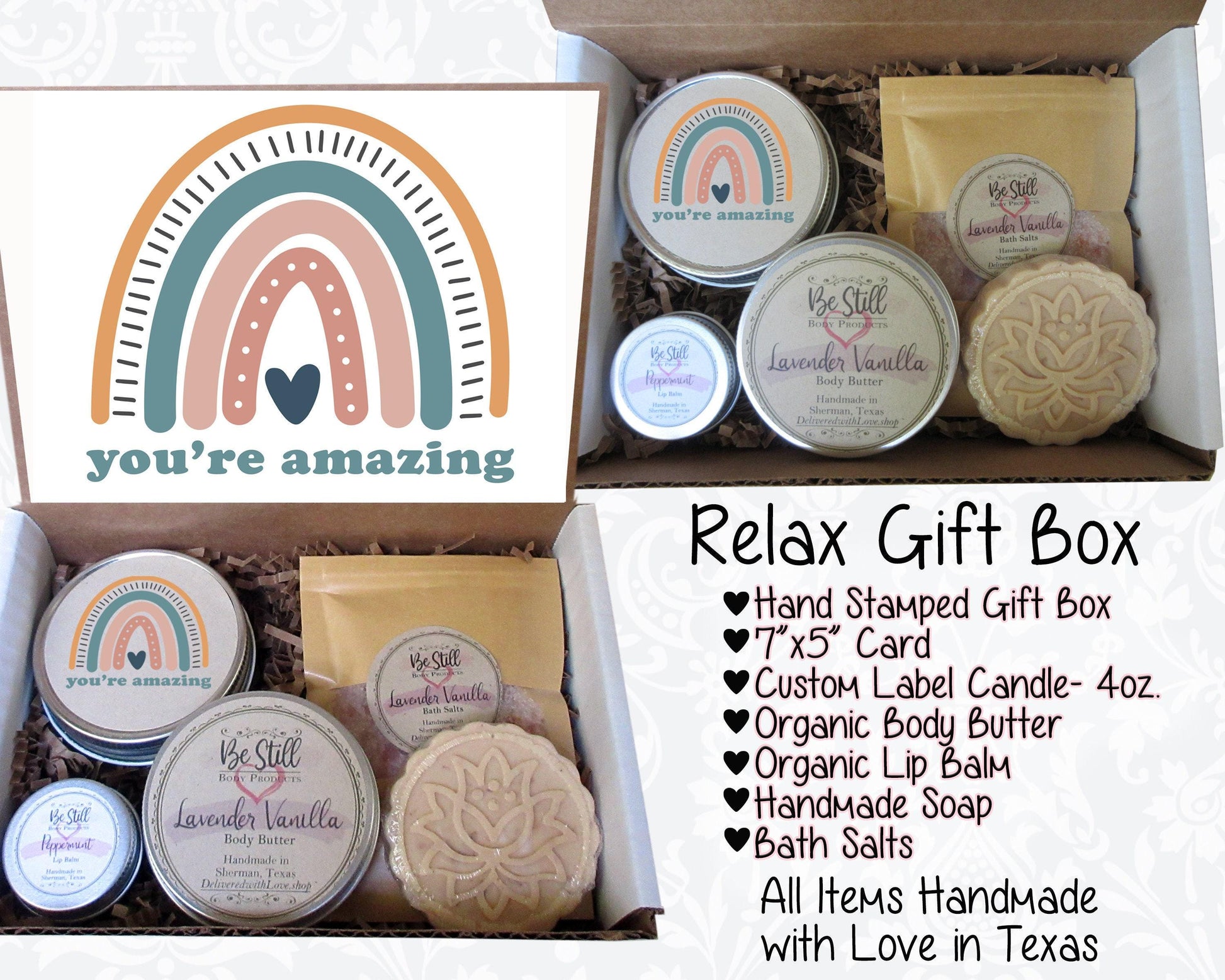 You're Amazing | Thank You Gift Box | Congratulations Gift | Graduation Gift Box | Promotion Gift | Self Care Gift Box | Spa Gift Box